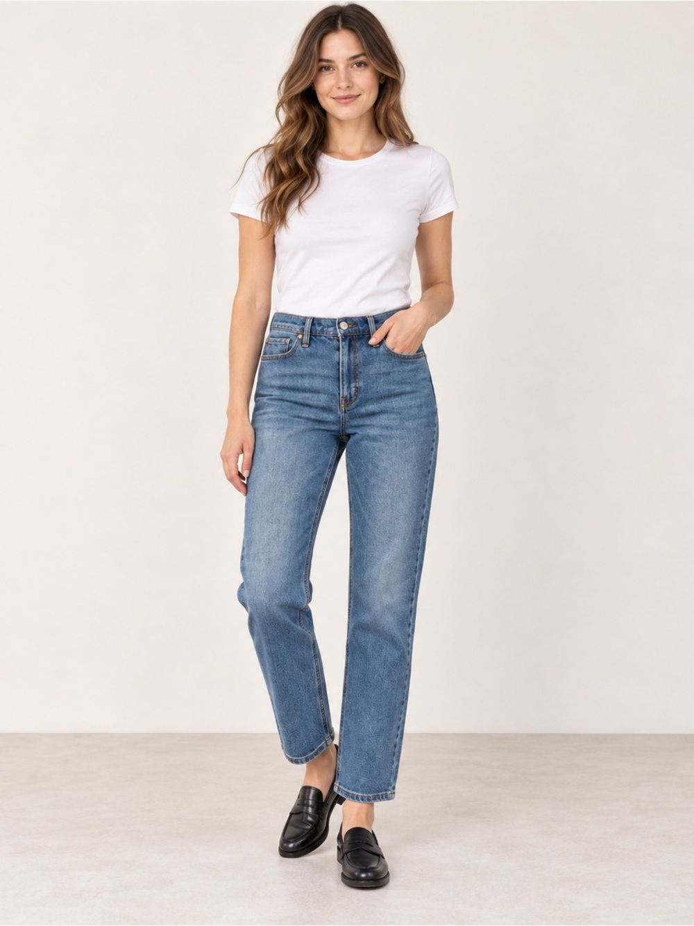 Scotch & Soda Straight Leg Jeans Size 10 Medium Wash Stretch Denim